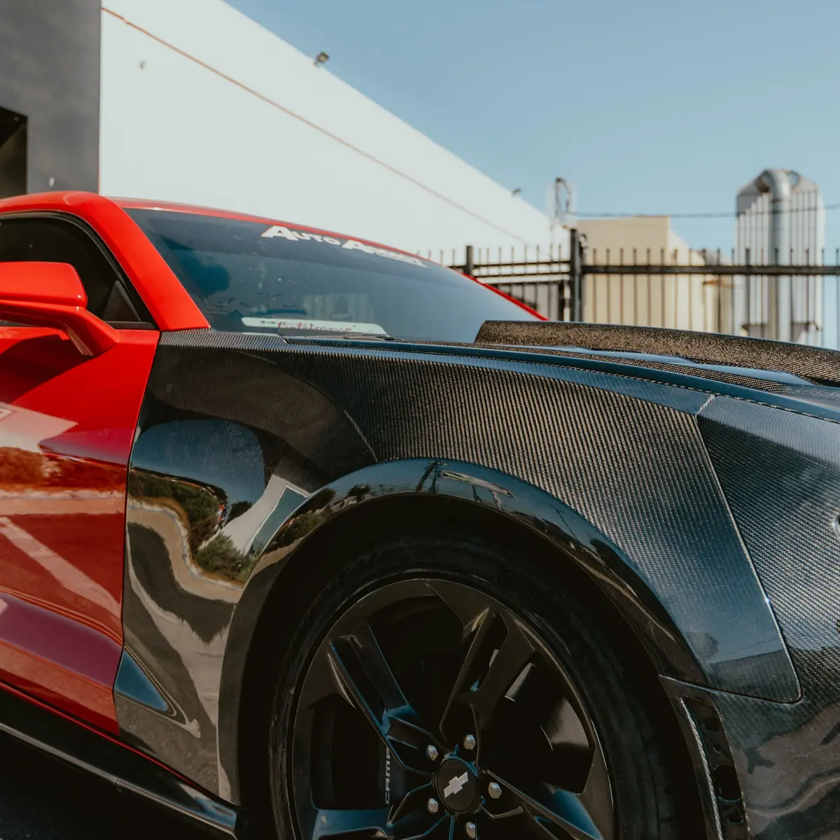 2016-2025 Chevy Camaro Ss Rs Lt Type-Oe Fenders Gloss Carbon Fiber Pair 2
