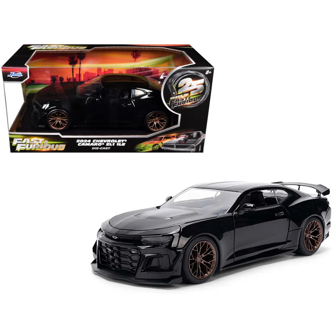 2024 Chevrolet Camaro Zl1 1Le Black "Fast X" (2023) Movie "Fast & Furious 25Th Anniversary" Series 1/24 Diecast Model Car 1