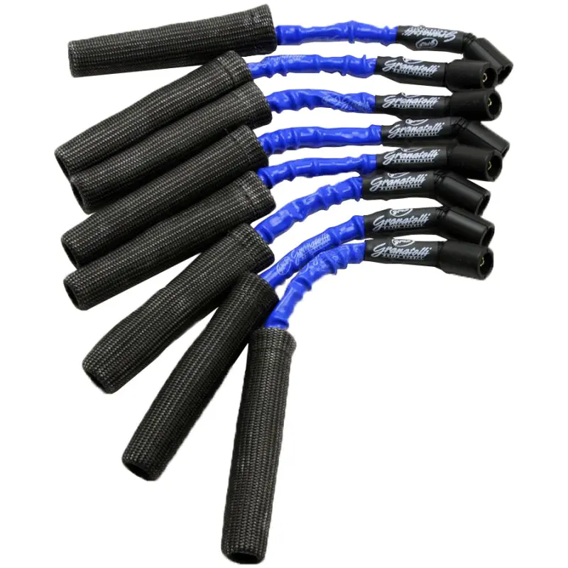 Granatelli Motor Sports 2010-2021 Chevrolet Camaro 5Th-6Th Gen Granatelli Gm Lt1 6.2L Hi-Perf Coil-Near-Plug Connector Kit W Blue Jacket Blk Sleeve 1