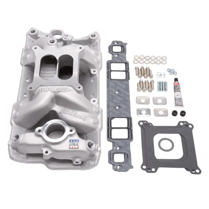Edelbrock 1980-1986 Chevrolet Camaro 2Nd-3Rd Gen Manifold Installation Kit Performer Rpm Air-Gap Sbc Natural Finish 1