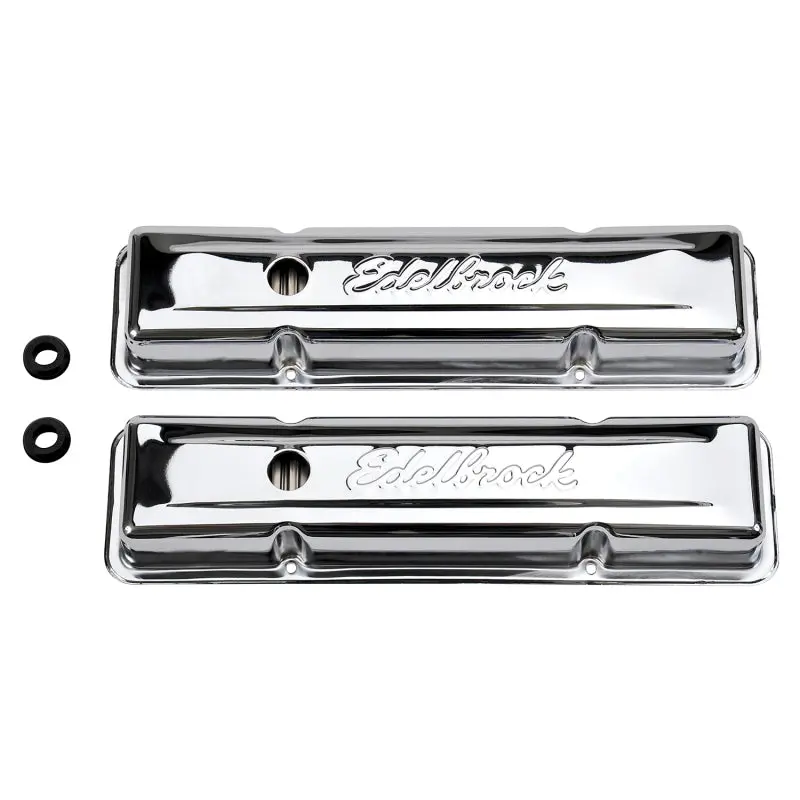 Edelbrock 1967-1986 Chevrolet Camaro 1St-3Rd Gen Valve Cover Signature Series 262-400 Ci V8 Low Chrome 1