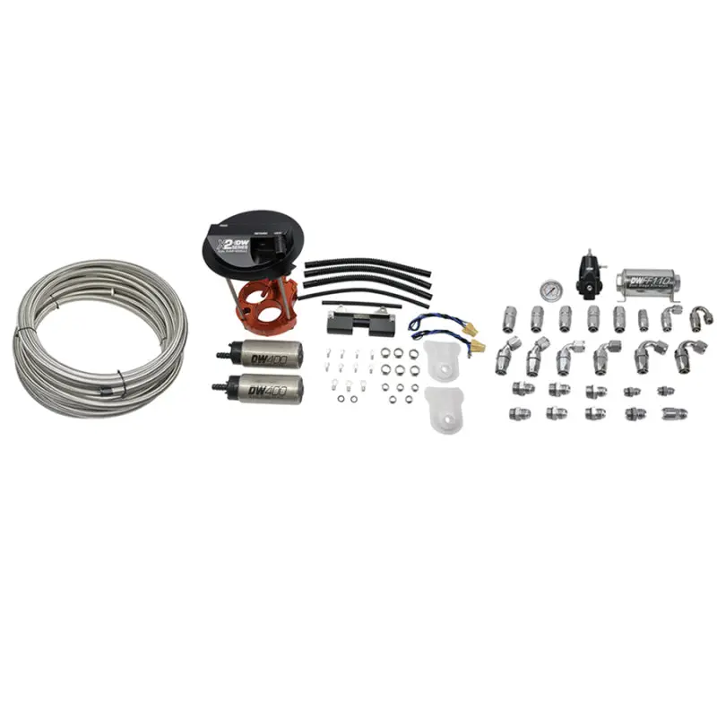 Deatschwerks 2016-2022 Chevrolet Camaro 6Th Gen Cts-V X2 Series Fuel Pump Module With Dual Dw400 And Ptfe Return Kit 1