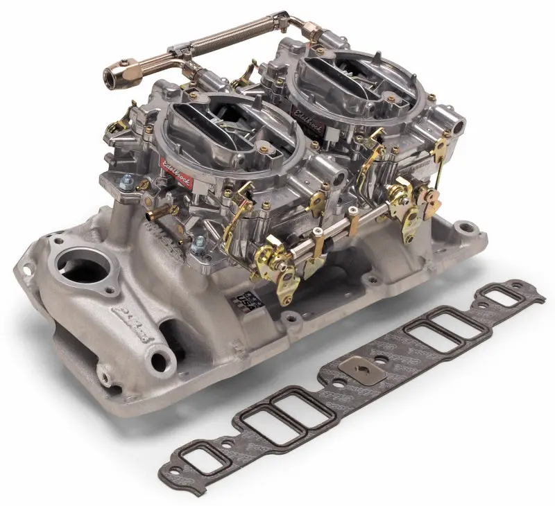 Edelbrock 1967-2015 Chevrolet Camaro 1St-5Th Gen Dual Quad Kit Performer Rpm Air Gap Bbc Oval Port 1