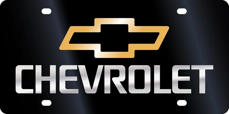 Chevrolet Bowtie Acrylic License Plate 1