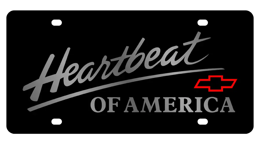 Chevrolet Heartbeat Of America Acrylic License Plate 1