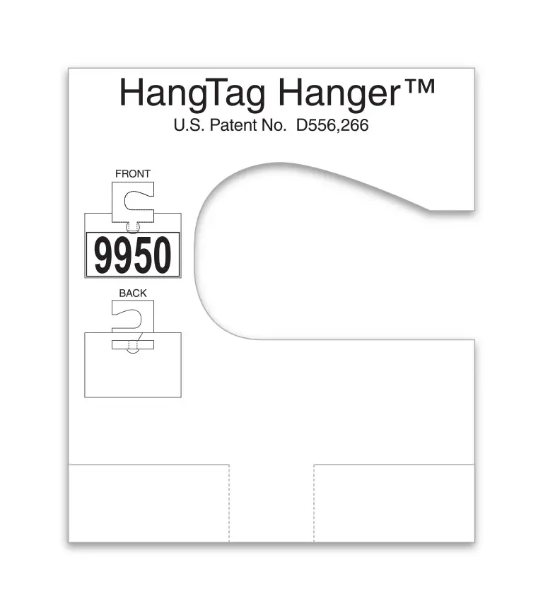 Hangtag Hanger Adapter – 3" X 3.5" White Card Stock – Durable & Easy-To-Use Hang Tag Holder For Automotive Dealerships – Enhances Dispatch Number Visibility On Larger Rearview Mirrors 1