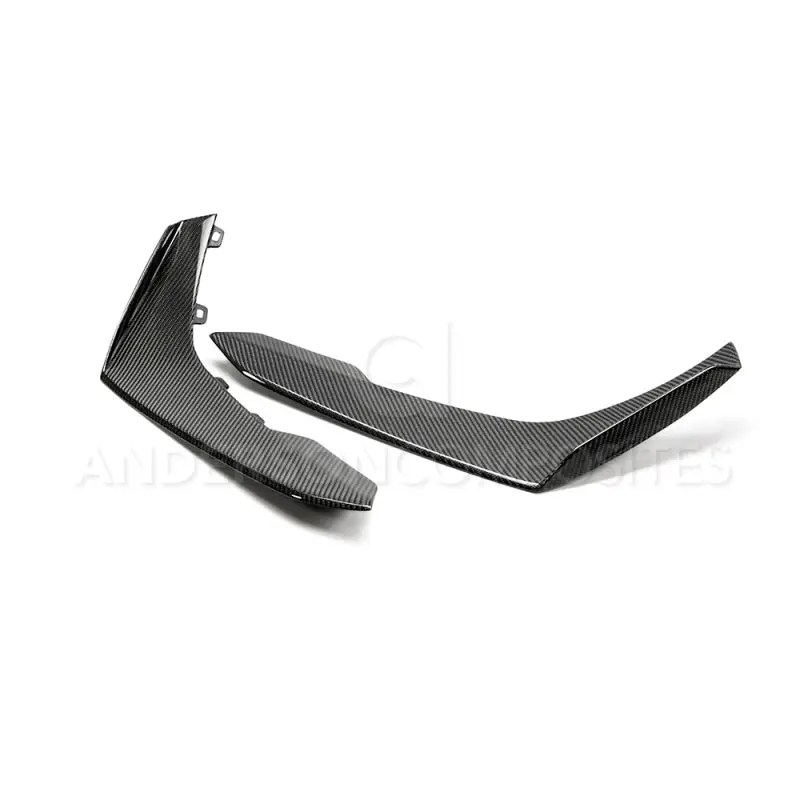 Anderson Composites 2017-2021 Chevrolet Camaro 6Th Gen Zl1 1Le Type-Le Carbon Fiber Front Bumper Canards 1