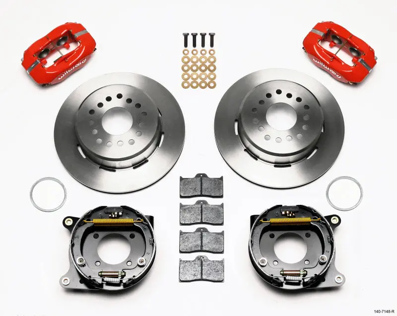 Wilwood 1993-1997 Chevrolet Camaro 4Th Gen Forged Dynalite P S Park Brake Kit Red 1