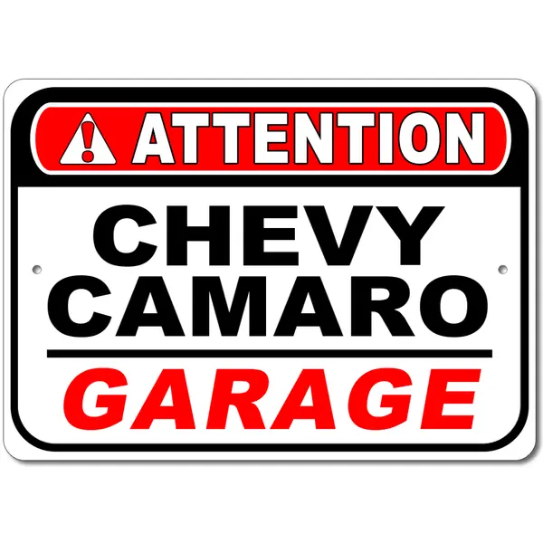 Chevy Camaro - Attention: Camaro Garage - Aluminum Sign 1