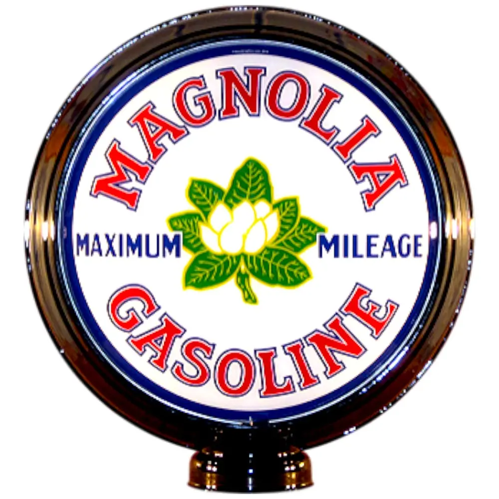 Magnolia Gasoline Lighted Globe Gas Pump Topper 1