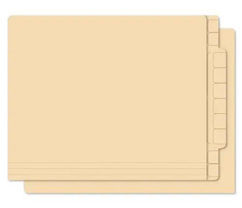 File Right Extended Tab File Folders (Plain) - Durable 14-Point Manila Stock, Extended Tab For Vin Identification, Vibrant Colors - Optimize Your Service Department Organization 1
