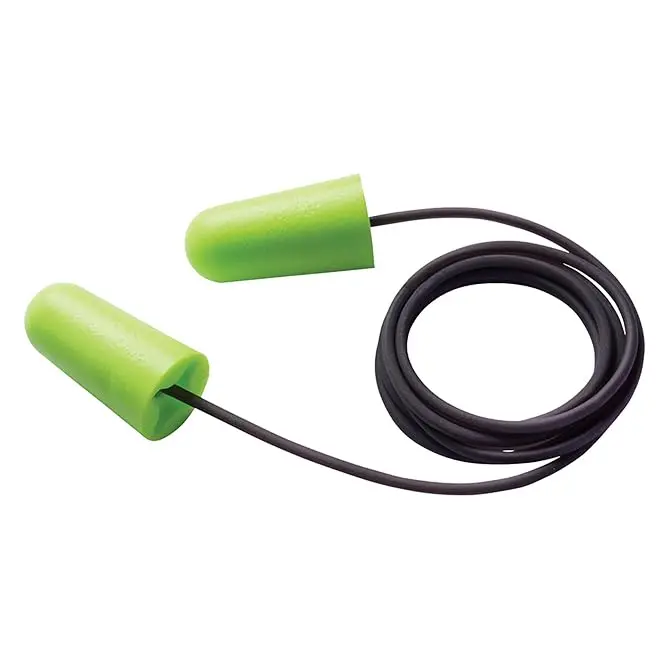Corded Ear Plugs For Hearing Protection – Soft Polyurethane Foam With X-Emboss Comfort Design – Tapered Fit For Secure Seal – High Noise Reduction Rated For Construction & Industrial Use 1