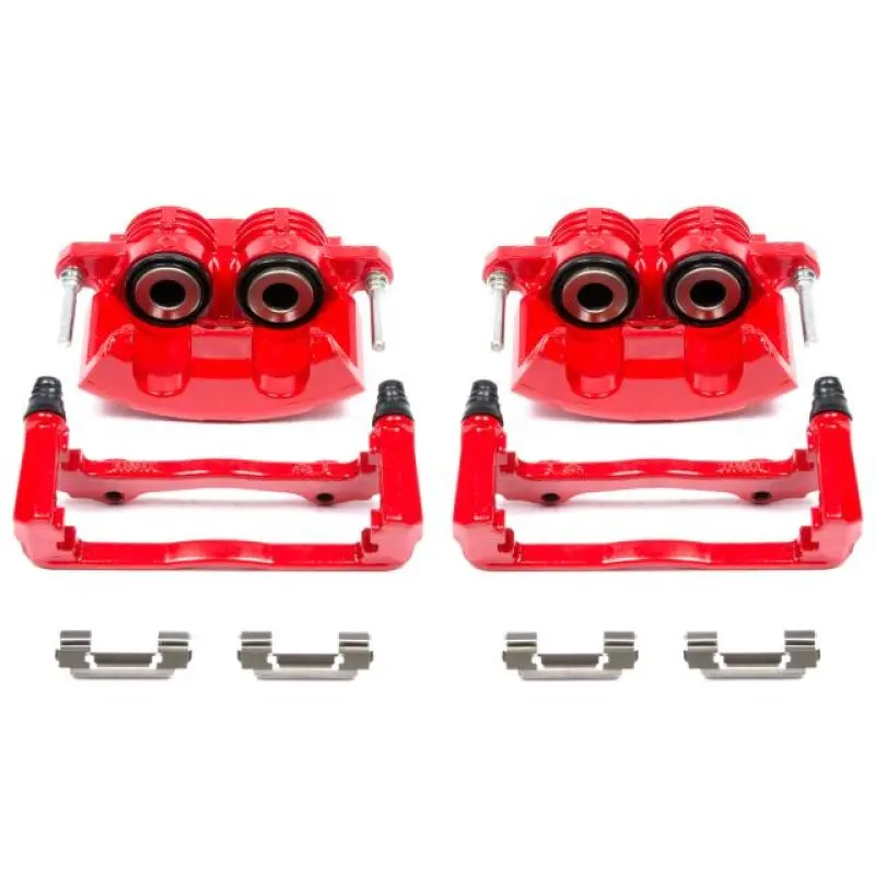 Powerstop 1998-2002 Chevrolet Camaro 4Th Gen Power Stop Front Red Calipers W Brackets Pair 1