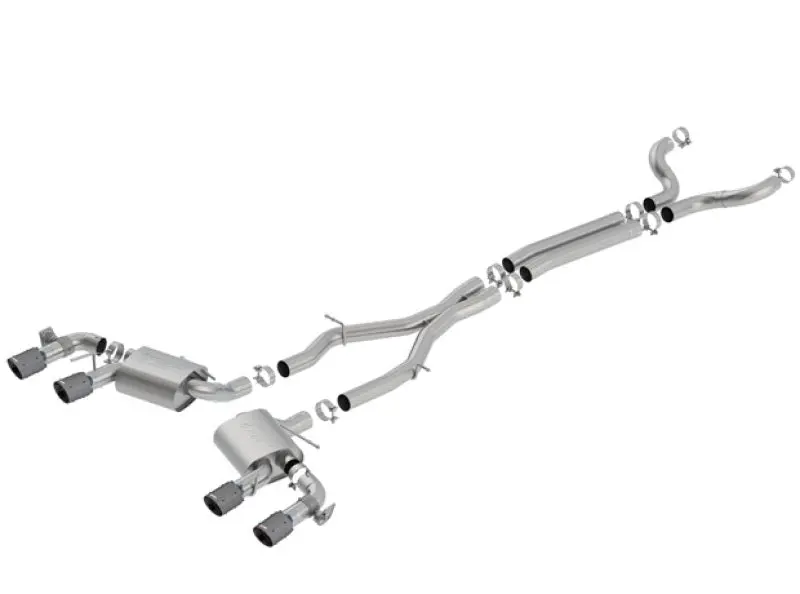 Borla 2017-2023 Chevrolet Camaro 6Th Gen Zl1 6.2L V8 S Type Catback Exhaust W Dual Mode Valves Cf Black Anod 1