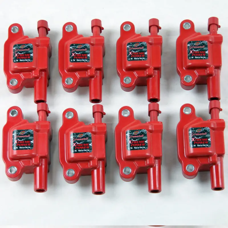Granatelli Motor Sports 2010-2013 Chevrolet Camaro 5Th Gen Granatelli Gm Ls1 Ls2 Ls3 Ls4 Ls5 Ls6 Ls7 Ls9 Lsa Hi-Perf Coil Packs Red (Set Of 8) 1