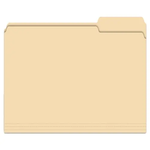 Plain Manila 3-Tab File Folders – Letter Size 11-5/8" × 9" – Durable 11-Point Manila Stock With 7/16" Multi-Position Tabs – Assorted 3-Tab Folder (1/3 Cut) For Bulk Office Filing & Document Organization 1