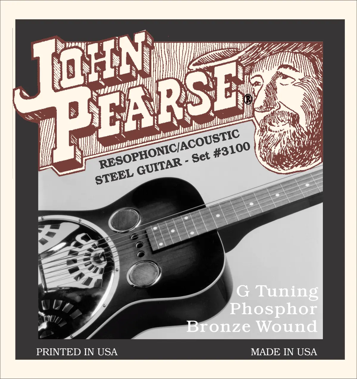John Pearse Strings Phosphor Bronze Resophonic 16-59 #3100 1