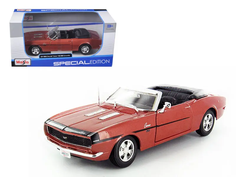 1968 Chevrolet Camaro Ss 396 Convertible Bronze 1/24 Diecast 1