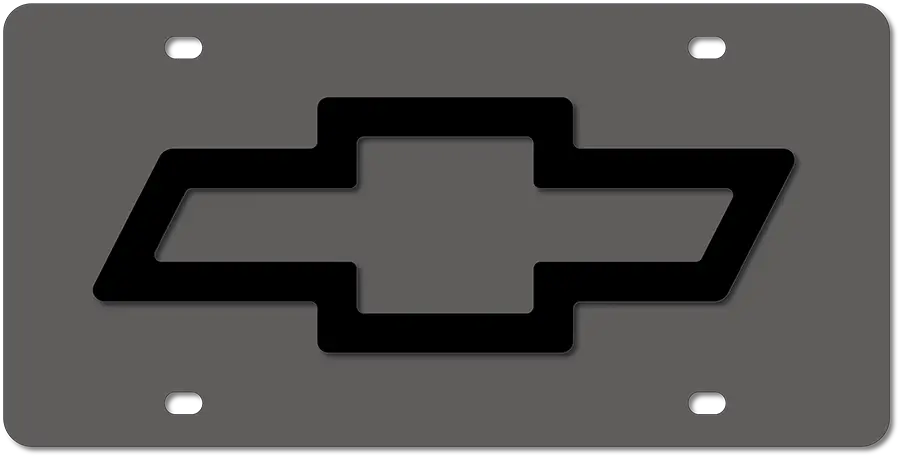 Chevrolet Bowtie Carbon Steel License Plate 1