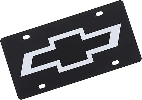 2007 Chevrolet Bowtie Carbon Steel License Plate 1