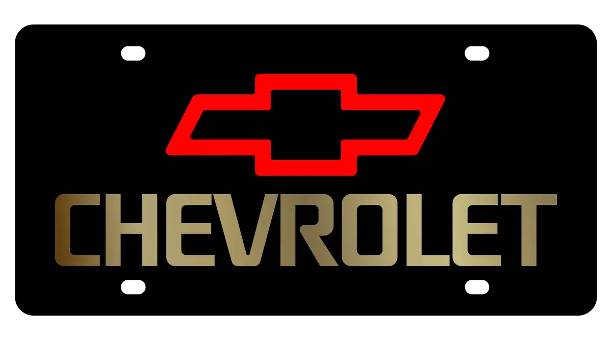 Chevrolet Carbon Steel License Plate 1