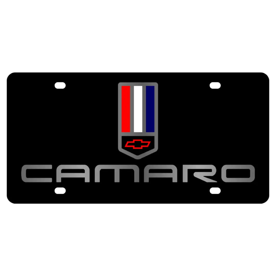 Chevrolet Camaro Carbon Steel License Plate 1