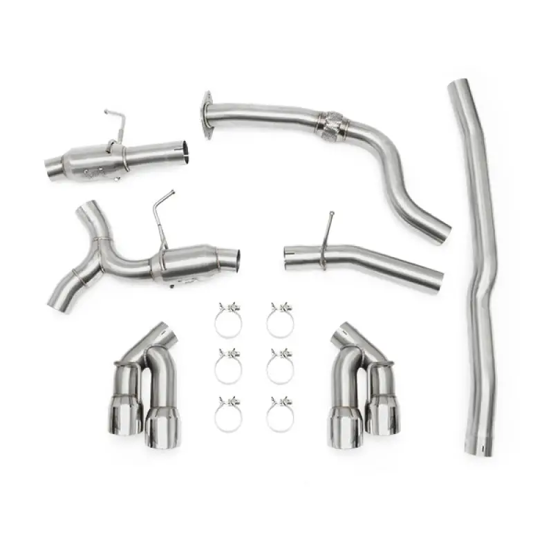 Mishimoto 2016-2023 Chevrolet Camaro 6Th Gen + 2.0T Quad Polished Tip Cat-Back Exhaust 1