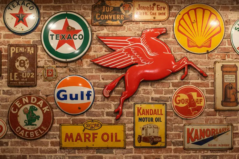 Die Cut Pegasus Silhuouette Die Cut Porcelain Vintage Metal Sign 1