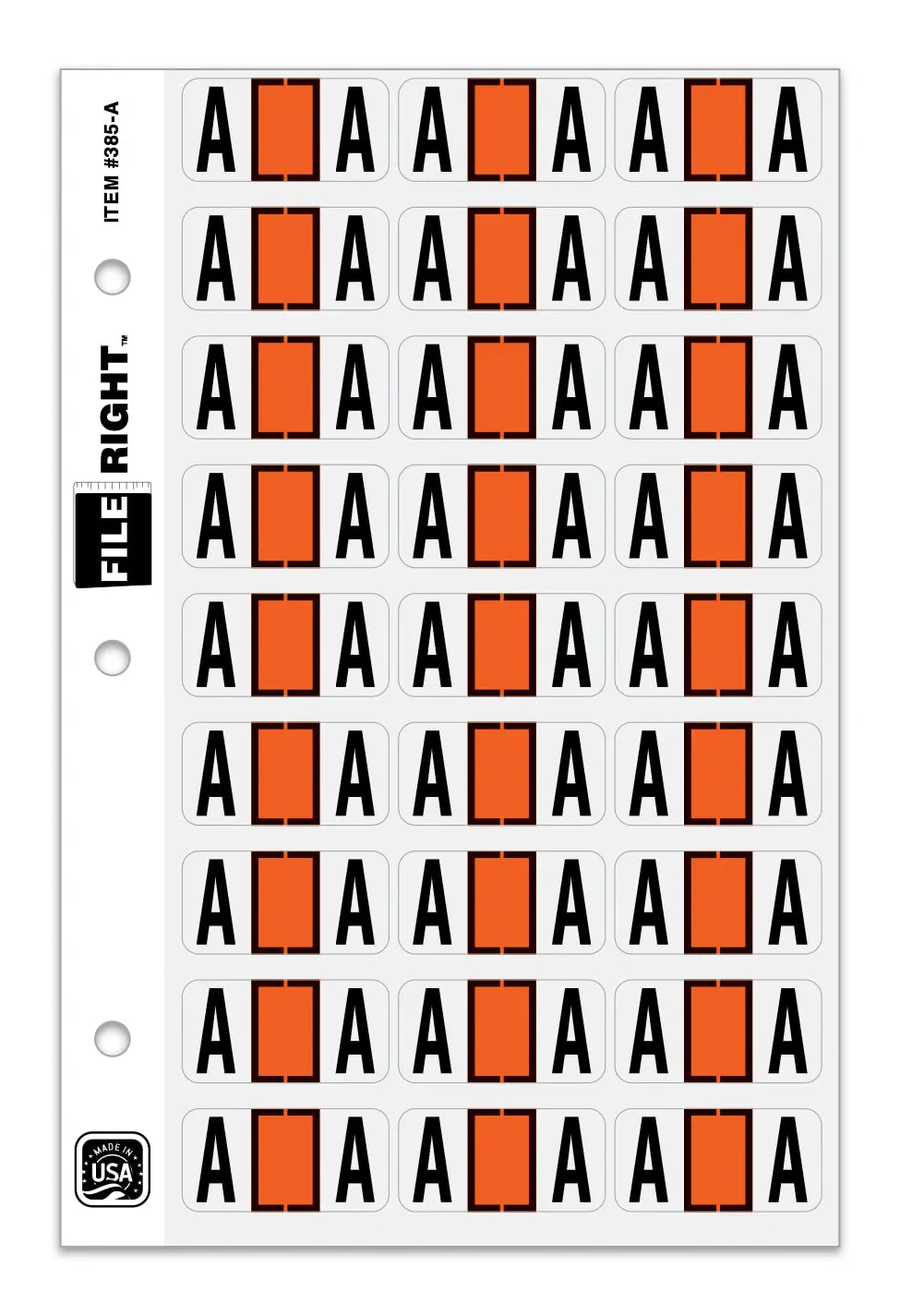 File Right Alphabet Labels Ringbook Set – 270 Durable Laminated Alphabet File Labels (A-Z + Mc) – 1-1/2" × 3/4" Premium Adhesive Labels For Automotive & Office Filing Systems 1