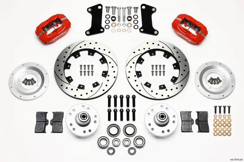 Wilwood 1967-1969 Chevrolet Camaro 1St Gen Forged Dynalite Front Kit 12.19In Drilled Red 1