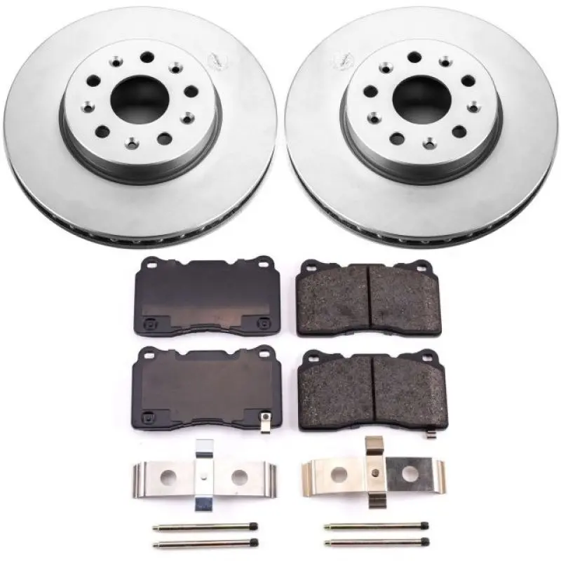 Powerstop 2016-2024 Chevrolet Camaro 6Th Gen Power Stop Front Z17 Evolution Geomet Coated Brake Kit 1