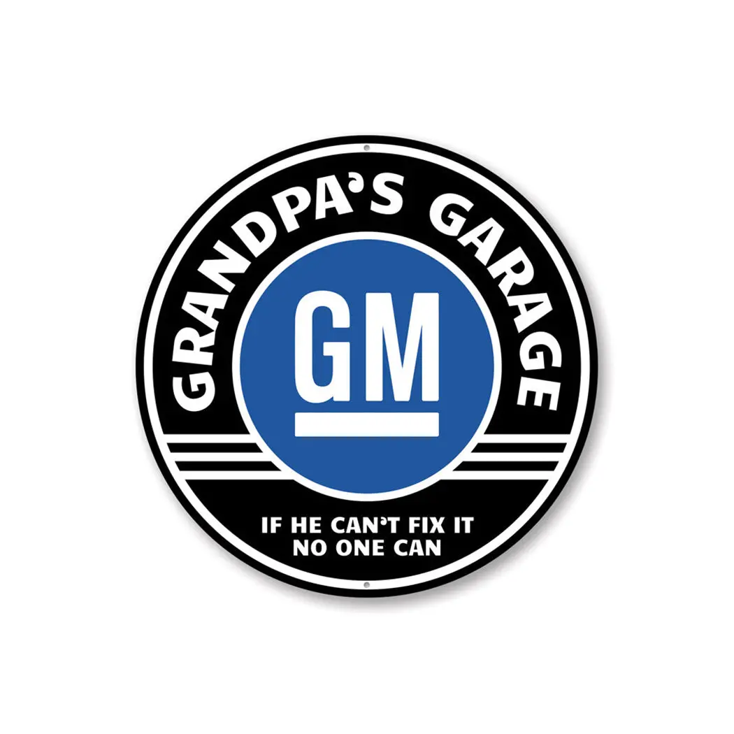 Grandpa's Gm Garage - Aluminum Sign 1
