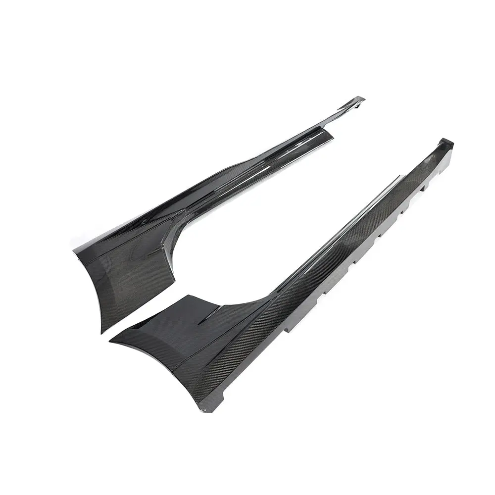 2017-2024 Chevy Camaro Zl1 Oem Side Skirt Rocker 1Pc Gloss Carbon Fiber (Pair) 1