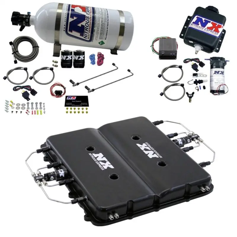 Nitrous Express 2017-2020 Chevrolet Camaro 6Th Gen Nitrous & Water Injection Nitrous Kit W Billet Lt4 Supercharger Lid W O Bottle 1