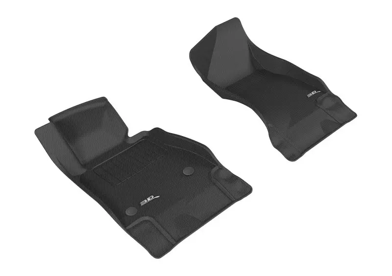 3D Maxpider 2016-2024 Chevrolet Camaro 6Th Gen Kagu 1St Row Floormat Black 1