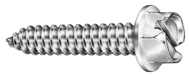 Slotted Hex Head License Plate Screws For Car Dealerships - #14 × 3/4" & #14 × 1-1/4" Stainless Steel - Universal Fit Durable Vehicle License Plate Screws, Automotive Hardware, Bulk Pack Of 100 1