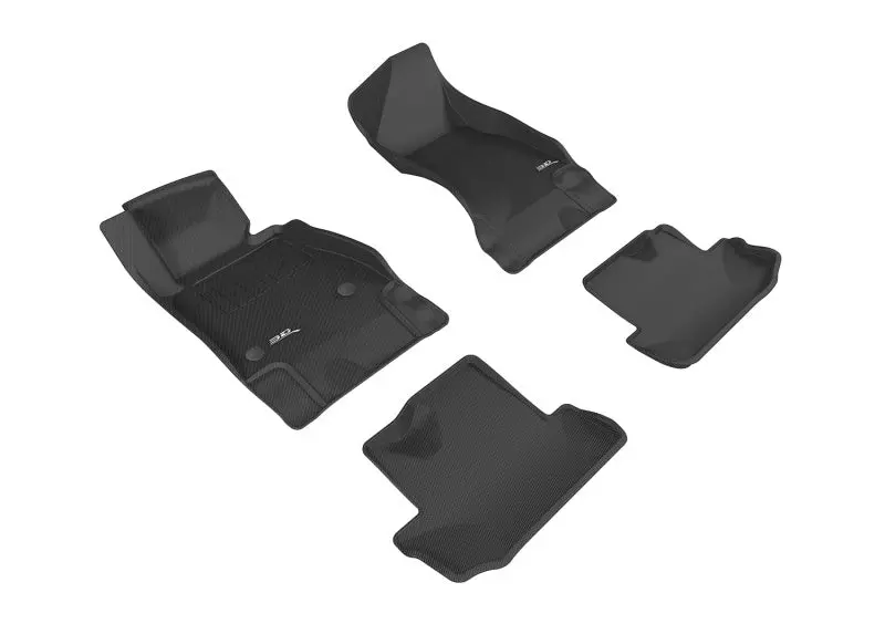 3D Maxpider 2016-2024 Chevrolet Camaro 6Th Gen Kagu 1St & 2Nd Row Floormats Black 1