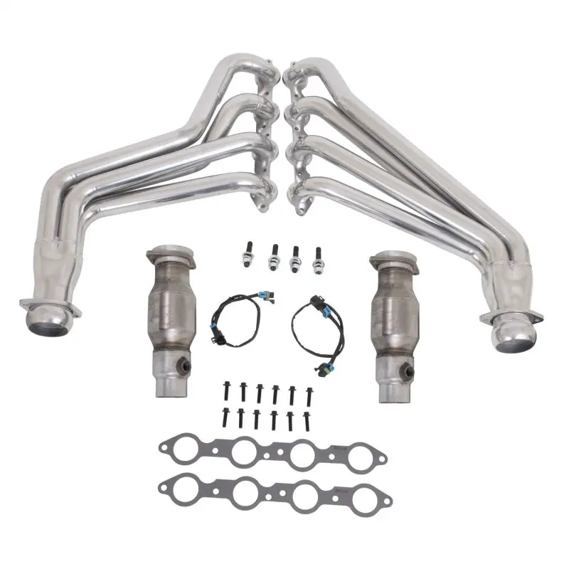Bbk 2010-2015 Chevrolet Camaro 5Th Gen Ls3 L99 Long Tube Exhaust Headers With Converters 1-3 4 Silver Ceramic 1