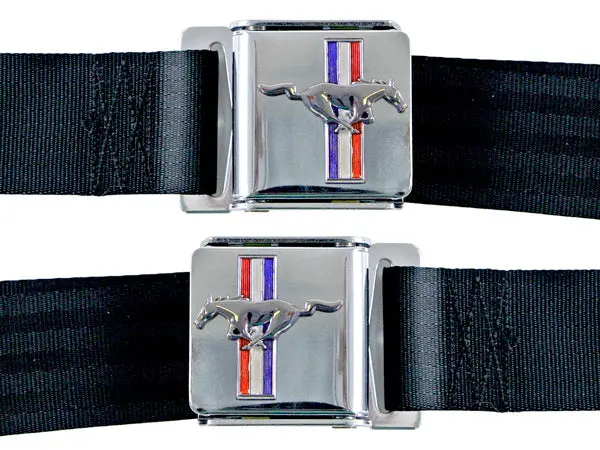 Seat Belts Mustang Black (Lap Only) 1