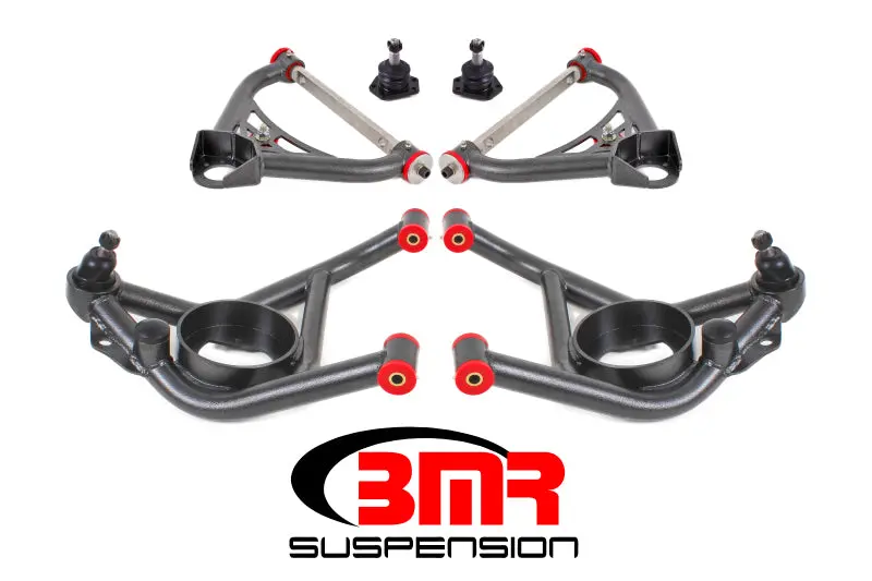 Bmr Suspension 1970-1981 Chevrolet Camaro 2Nd Gen Bmr F-Body Upper And Lower A-Arm Kit Black Hammertone 1