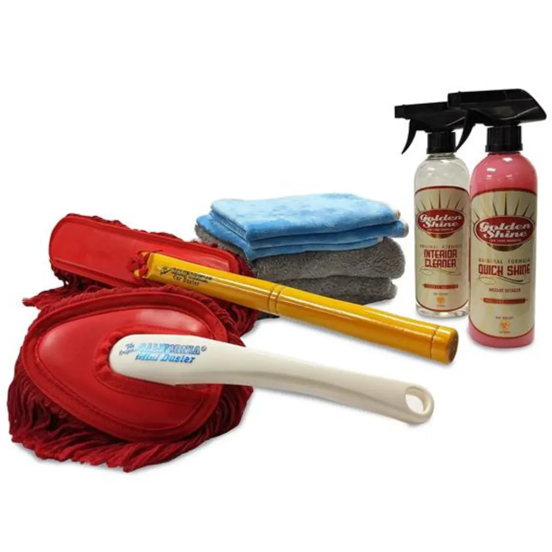 Golden Shine Inside Out Detailing Kit With California Car Duster Combo 1