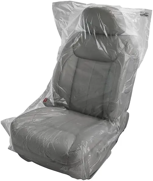 Premium 0.7 Mil Motor Vehicle Seat Covers – 2-Layer Anti-Slip Tear-Resistant Automotive Seat Protectors (52" L X 32" W) – Universal Fit Car, Truck & Suv Seat Covers – Bulk Roll & Box Packaging 1