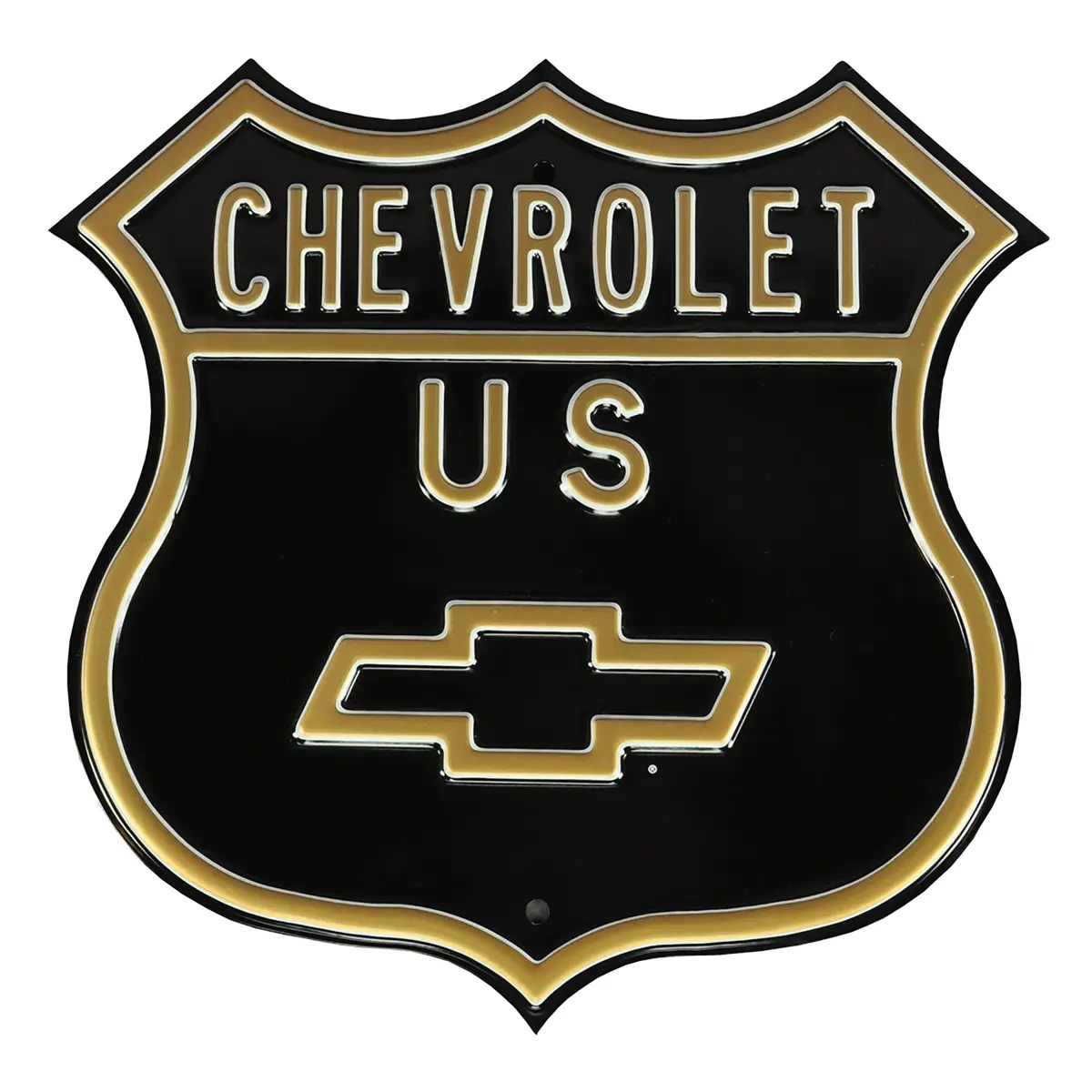 Chevrolet Bowtie Logo Route Steel Sign 1