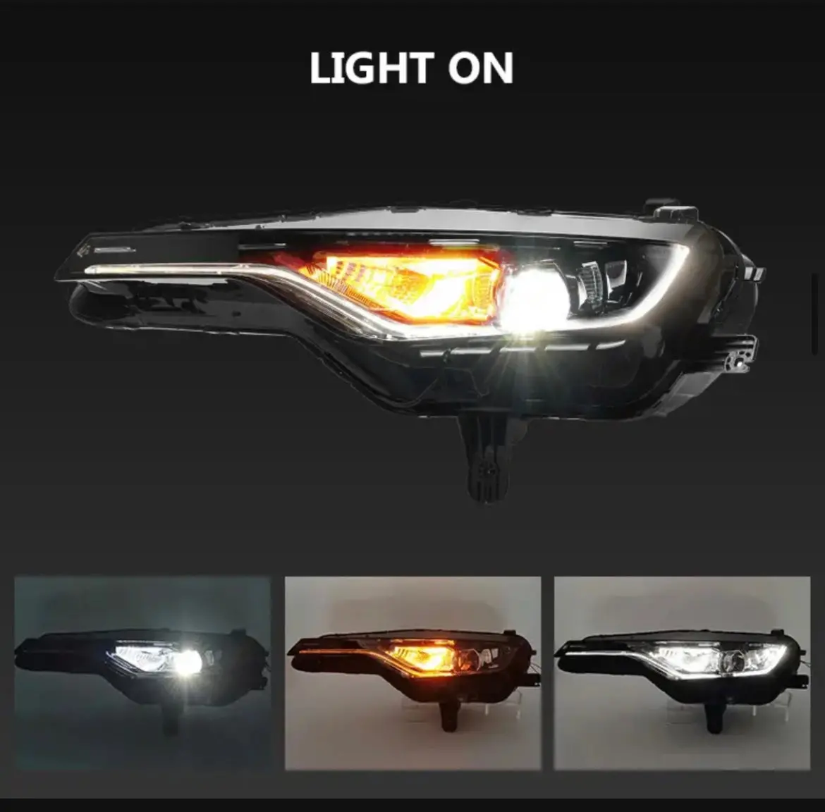 2019-2024 Chevy Camaro Rs Signature Replica Headlights – Led Low/High Beams, Sequential Turn Signals (Pair) 1