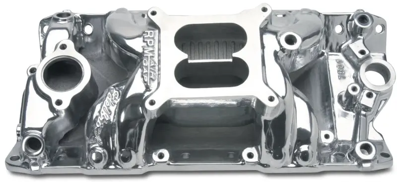 Edelbrock 1980-1986 Chevrolet Camaro 2Nd-3Rd Gen Polished S B Rpm Air-Gap Manifold 1