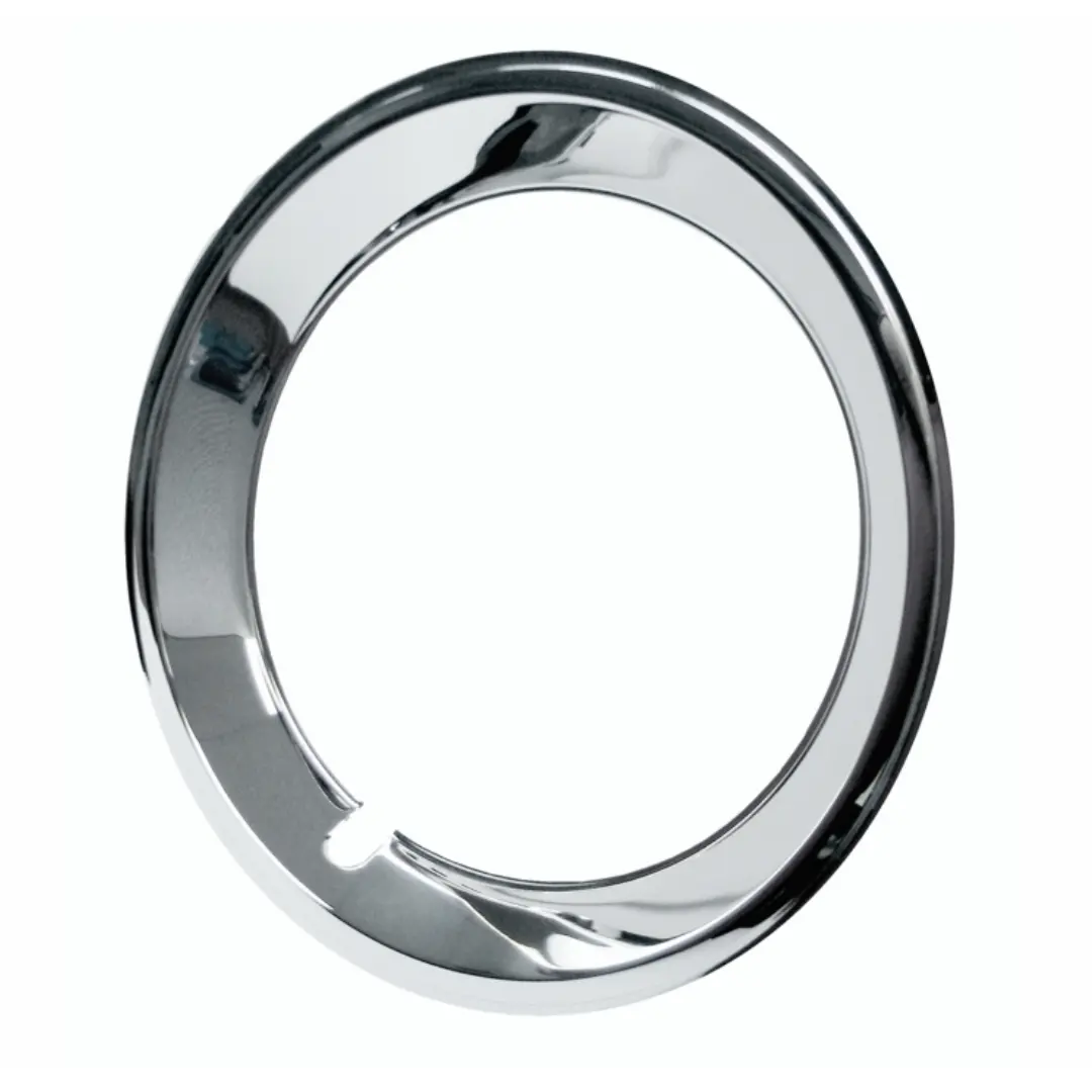 1973-1980 Chevrolet Camaro 14" Chrome Plated Stainless Trim Ring Set With Stepped Edge (Narrow) - 4 Piece Set 1