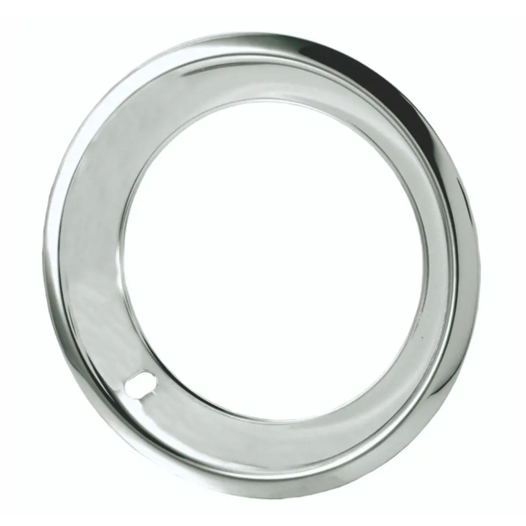 1967-1974 Chevrolet Camaro 15" Deep Dish Triple Chrome Plated Stainless Trim Ring Set 2.75" Wide - With Stepped Edge - 4 Piece Set 1