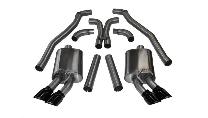 Corsa 2012-2015 Chevrolet Camaro Coupe Zl1 6.2L V8 Black Sport Cat-Back + Xo Exhaust 1