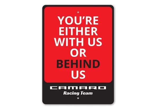 Camaro Racing Team - Aluminum Sign 1