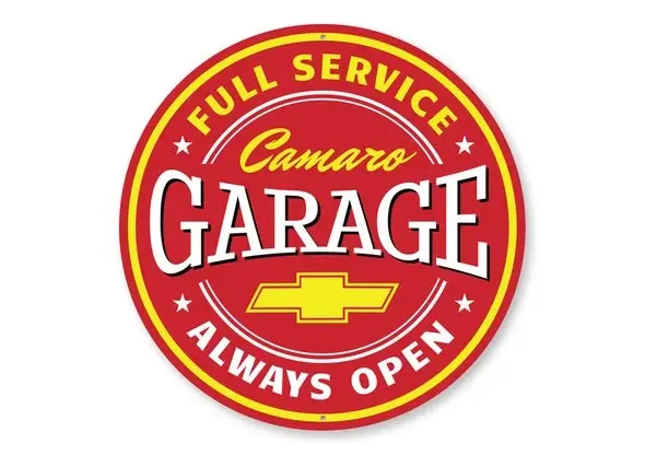 Full Service Camaro Garage - Aluminum Sign 1